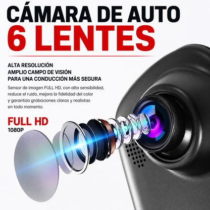Espejo retrovisor 4 en 1 Pantalla Táctil